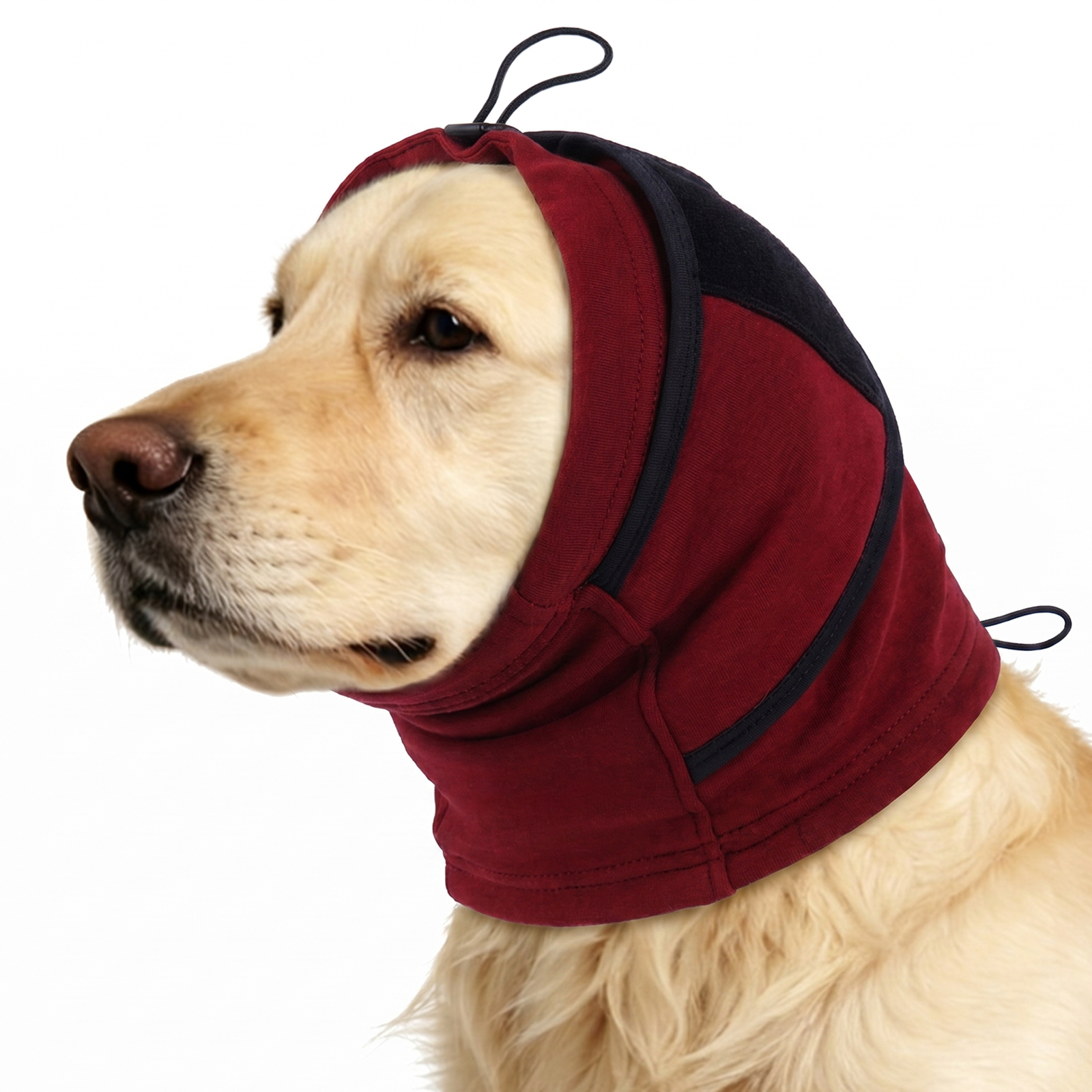 IECOii Dog Ear Cover Noise Protection Adjustable Patches Soft Dog Ear Muffs for Anxiety Relief in Fireworks Thunderstorms or Hematoma Calming Hoodie Prevents Ear Injury Infection