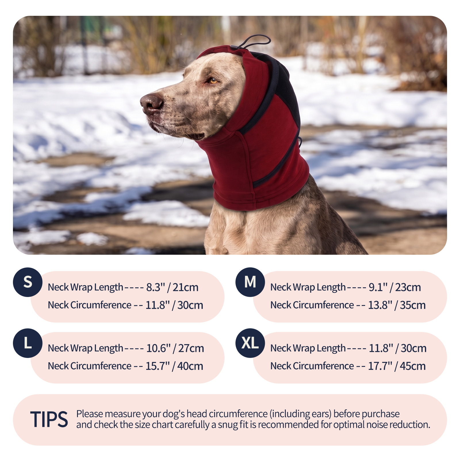 IECOii Dog Ear Cover Noise Protection Adjustable Patches Soft Dog Ear Muffs for Anxiety Relief in Fireworks Thunderstorms or Hematoma Calming Hoodie Prevents Ear Injury Infection