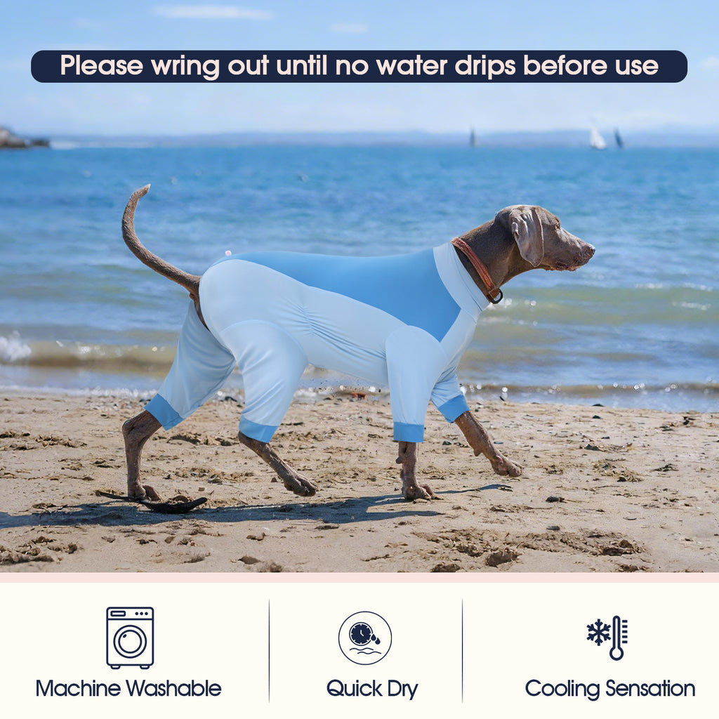 IECOii Dog Sun Protection Cooling Suit Dog Shirt Breathable Outdoor Summer UV Protection Lightweight Body Suit