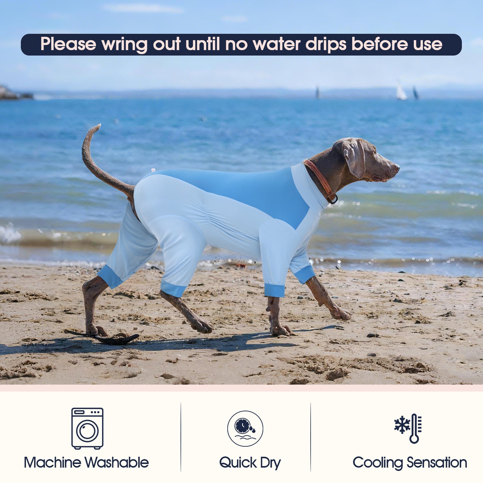 IECOii Dog Sun Protection Cooling Suit Dog Shirt Breathable Outdoor Summer UV Protection Lightweight Body Suit